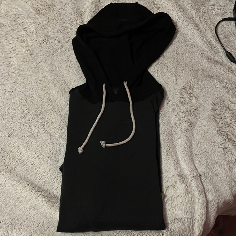 R&R Surplus modal French terry sweatshirt with thermal hood